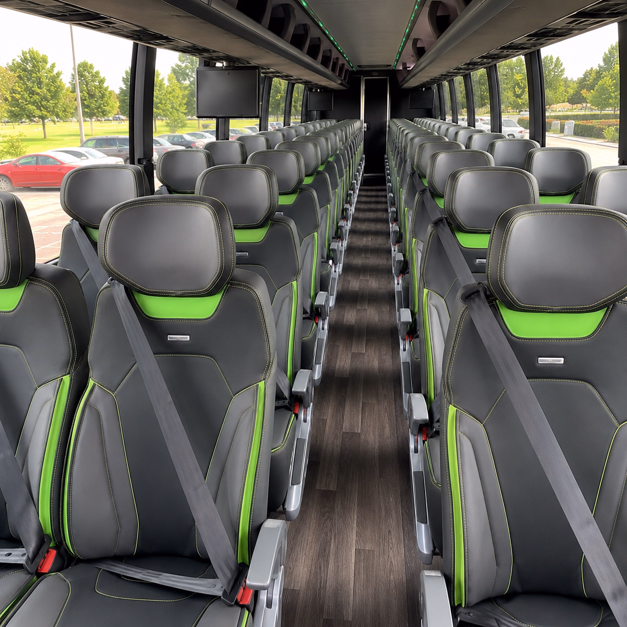 pasadena charter bus services interior